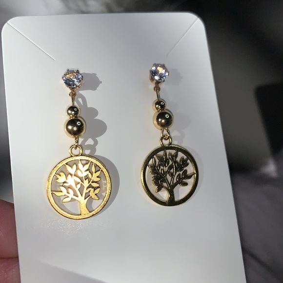 New Hand Crafted Tree Post Dangling Earrings - Picture 3 of 8